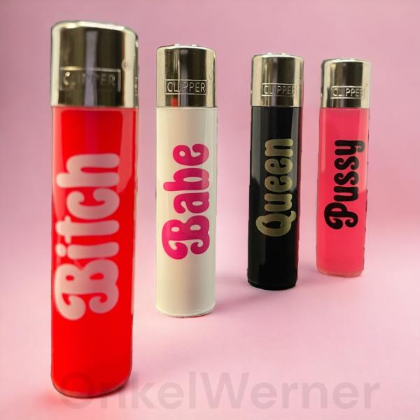 Girls - Bitch, Babe, Queen, Pussy Clipper Feuerzeug